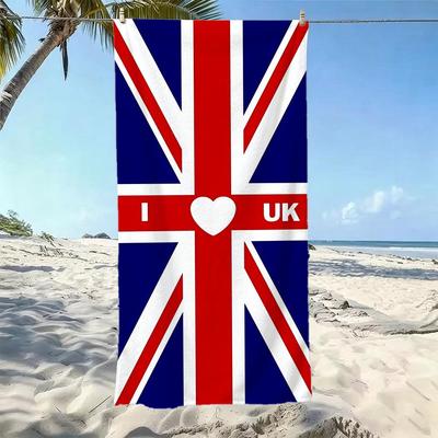 Flag U-United Kingdom England Towel Five-Star Hotel Quality Eco-Friendly Ultra Soft Thick Towels & Beach Towels