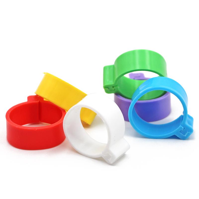 100 Pcs Chicken Foot Rings 6 Colors Poutry Duck Pigeon Geese Quail Bird Ring Carry tools Feeding Logo