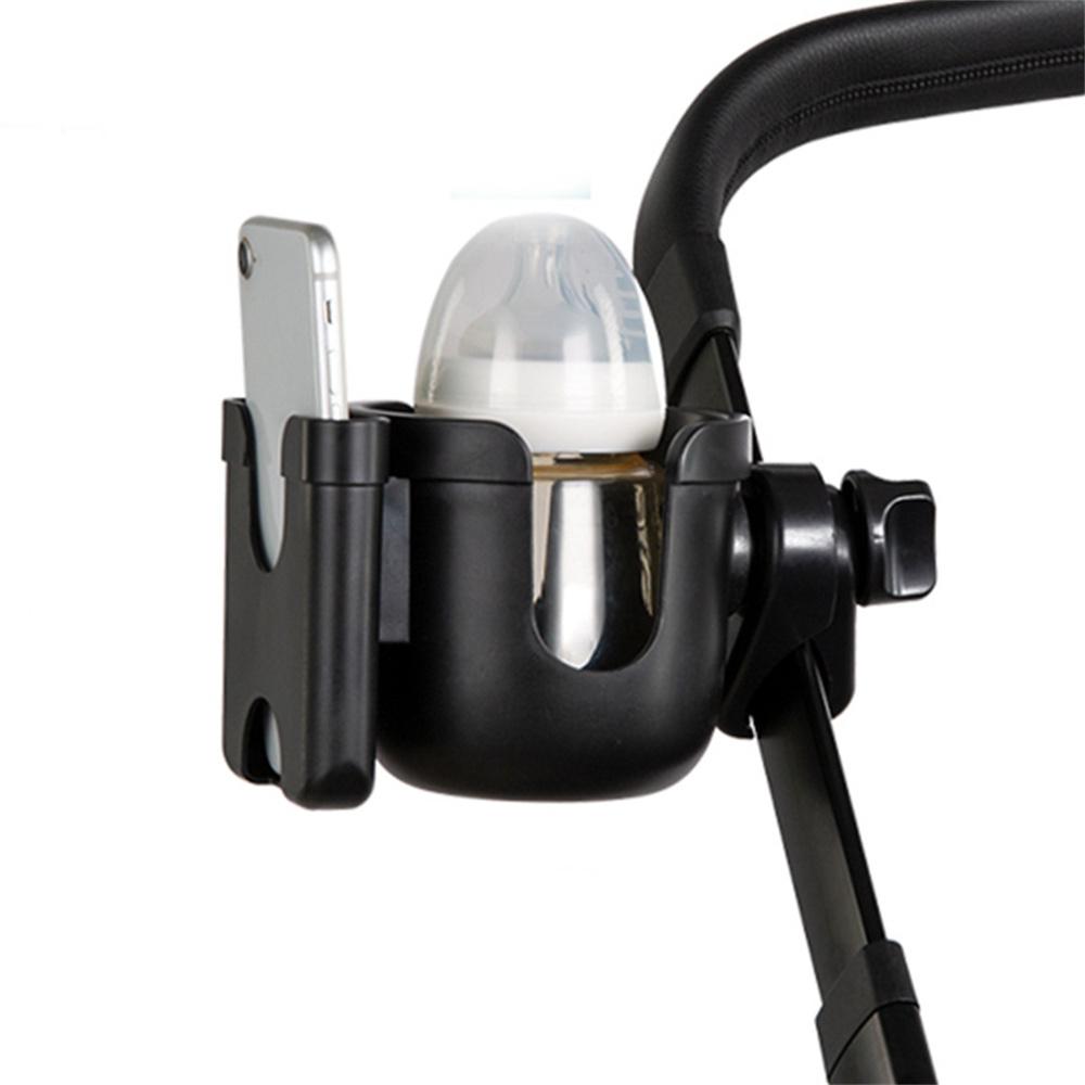 Universal 2-In-1 Cup Phone Holder Baby Stroller Multi-Functional Cup Holder for Wheelchairs Bicycles Electric Scooters