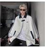 Men's Trendy American Patchwork Hoodie: Autumn College Style Striped Baseball Jacket