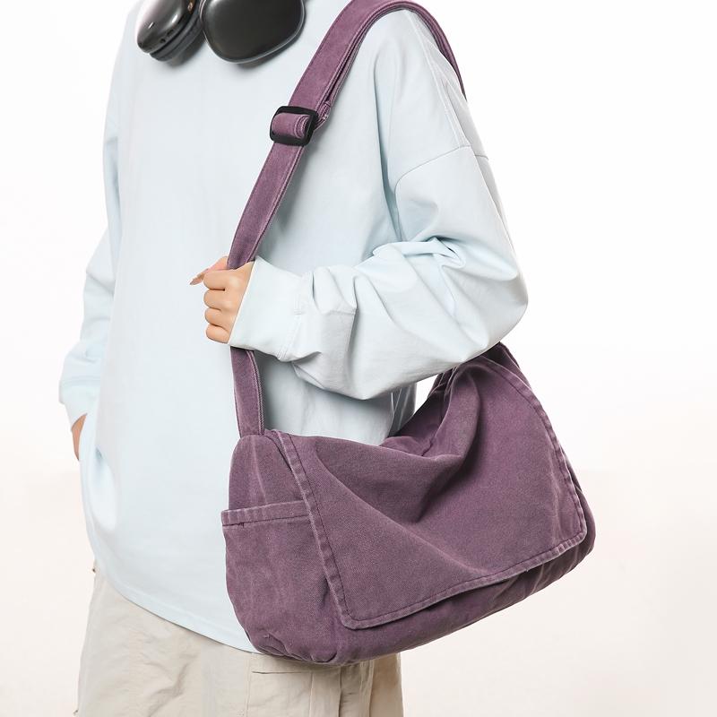 Men'S Minimalist Large Capacity Messenger Bag, Casual Shoulder Bag, Suitable for Vacation, Outdoor Activities, Daily Commuting