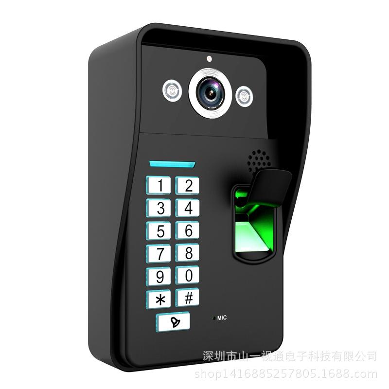 Smart WiFi HD Video Doorbell with Fingerprint and Password Access Control