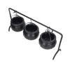 Halloween Cauldron Decorations ABS Iron Flame Pattern Mysterious Black Witches Candy Bucket for