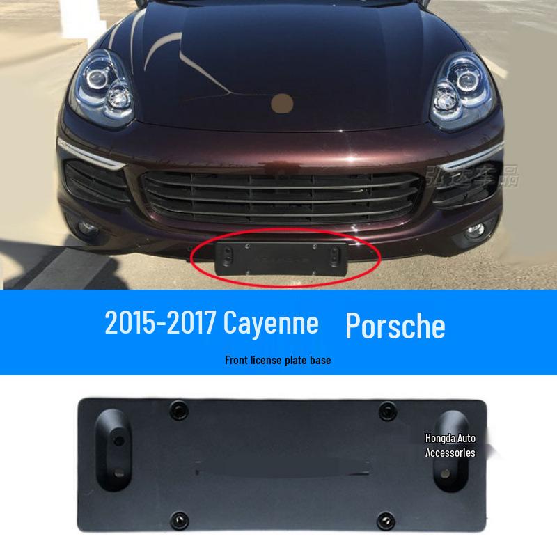 Porsche Cayenne License Plate Holder for Front and Rear with Conversion Tray