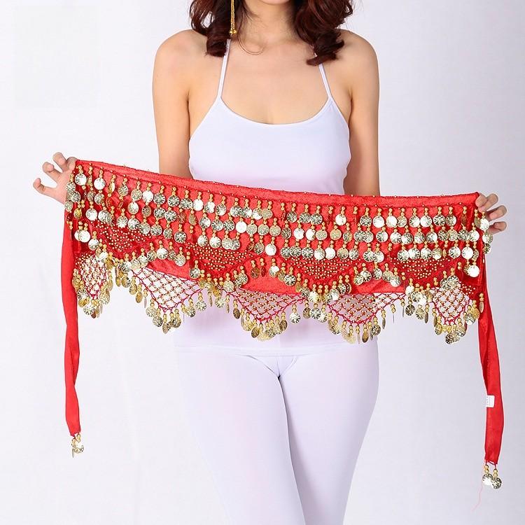 Belly Dance Hip Belt With Triangle Coins For Practice And Performance