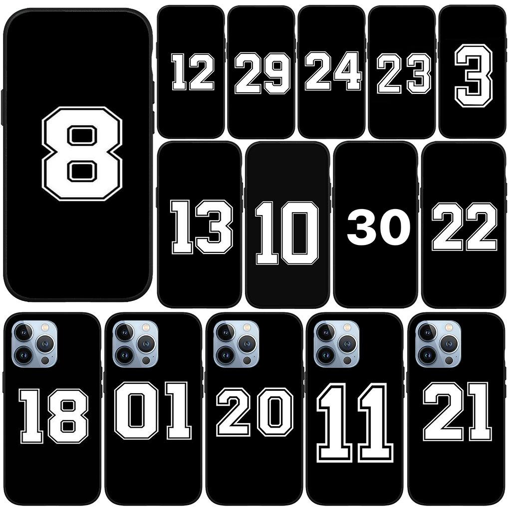 Number Football Baseball No 8 22 23 24 10 Cover for Apple iPhone 15 14 Plus 13 12 Mini Pro Max XR + 13Pro 14+ 15+ Case