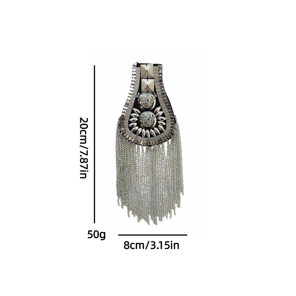 Handmade Metal Tassel Star Epaulet Armbands for Suits and Wedding Dresses
