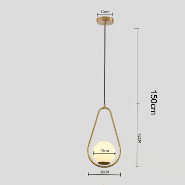 LED Pendant Light Dining Room Suspension Luminaure Hanging Lamp Ceiling Decoration Bedroom Living Glass Ball Chandelier Lighting