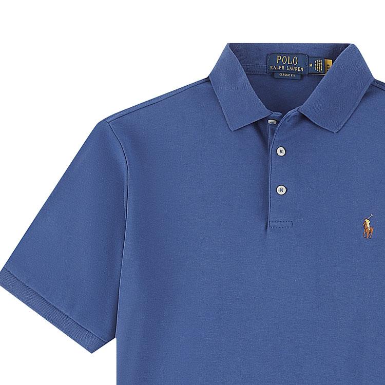 Polo Ralph Lauren Solid Color Pony Embroidered Casual Short Sleeve Polo Shirt Men Tops Dark-Blue 710870645-034