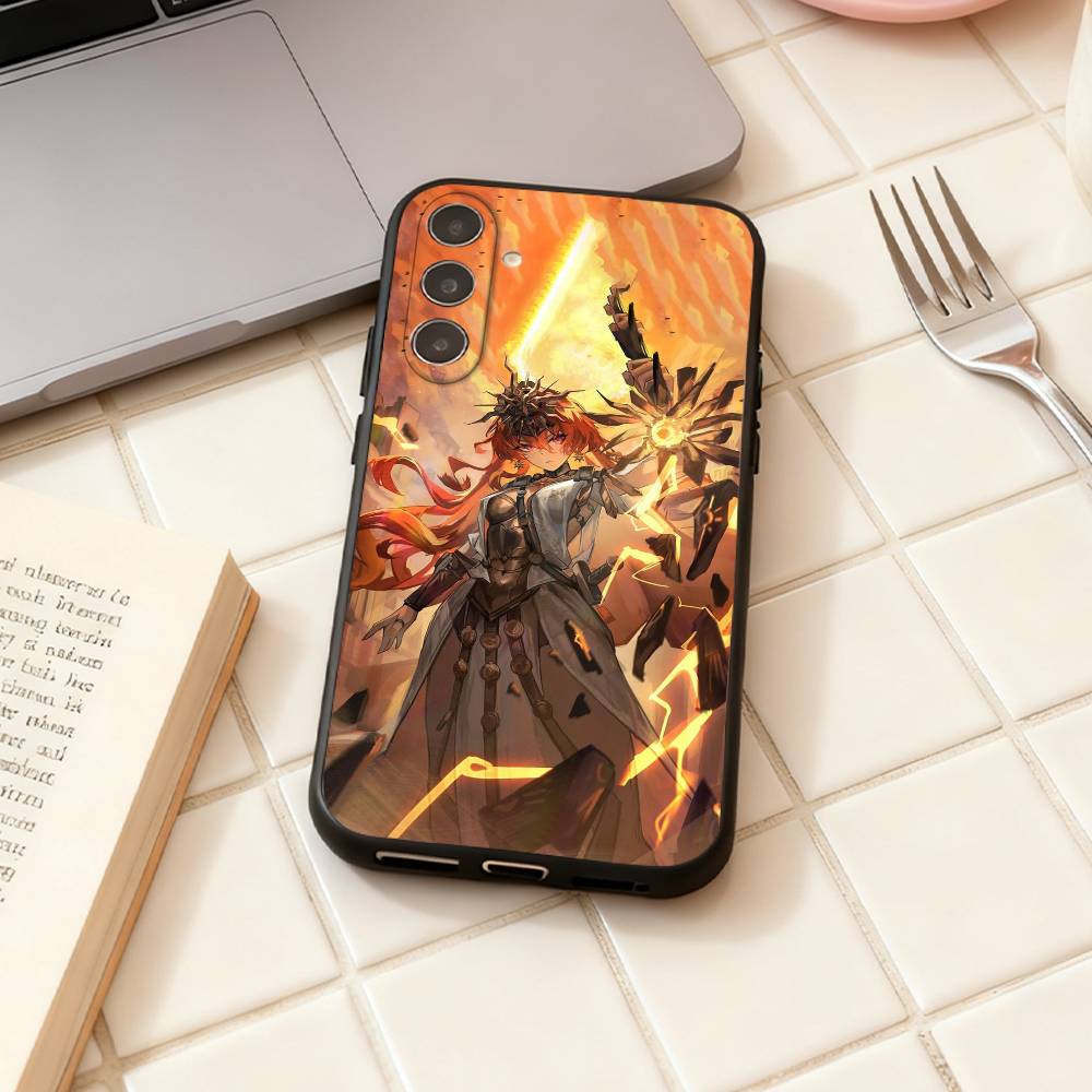

Augusta W-Wuthering Waves phone Case For Samsung Galaxy A73,A72,A71,A70,A53,A52,A51,Others Soft Black Shell Samsung a21