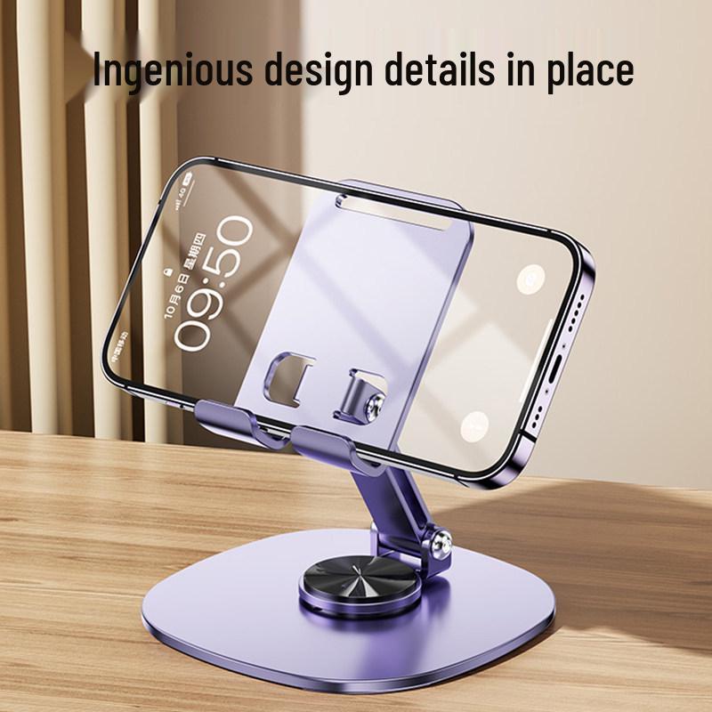 Rotatable Foldable Desktop Phone & Tablet Holder for Live Video