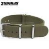 New Arrived Nylon Watchband 18mm 20mm 22mm 24mm Waterproof Straps Sport Army Green Khaki Blue Wrist Band Bracelet Accessories