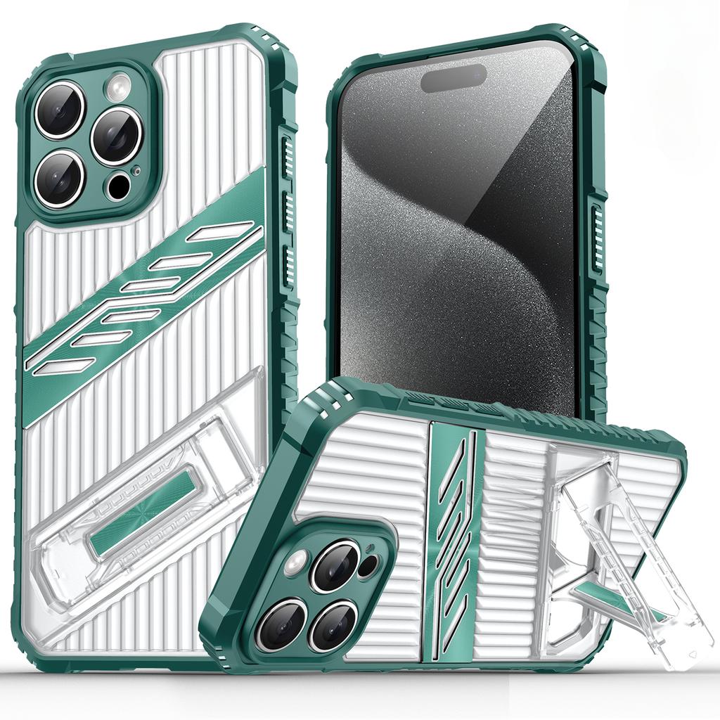 Compatible with Apple iPhone 12 13 14 16 15 Pro Max 11shockproof phone case iPhone14 15 16Plus invisible stand camera protection