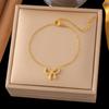 2026 New Exquisite Bow Necklace Set: High-End, Unique, Fashionable & Versatile Three-Piece.
