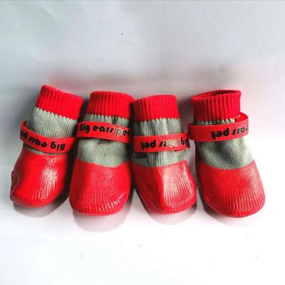 4 STÜCKE Winter Hundeschuhe Wasserdicht Niedliche Welpenstiefel Outdoor Walking Warme Hunde Schneeschuhe für Kleinen Hund Chihuahua Haustier Pfotenschutz