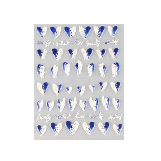 1 Sheet Nail Art Sticker Exquisite DIY Various Styles Beautiful 5D Flowers Double Color Love Heart for Salon
