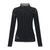 MARTINE GOLF Long-Sleeve High Neck Crinkle T-Shirt_Black