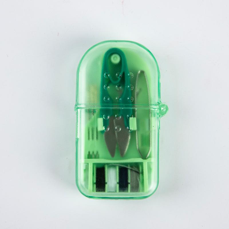 

Коробка для домашнего дорожного швейного набора, изысканная портативная мини-бытовая швейная коробка с иглами зелёный