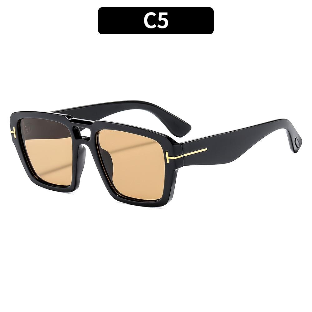 Women's sunglasses, square T-shaped sunglasses, men's and women's fashion sunglasses