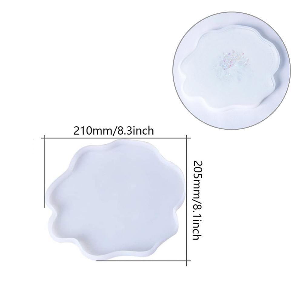 Silicone world Irregular Coaster Resin Silicone Mold UV Epoxy Resin Mold for Making Wine Glass Coffee Coaster Tray Home Decorate