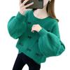 Women's Round Neck Pullover Base Sweater for Autumn and Winter Loose and Lazy Style Butterfly Knot Knit Sweater