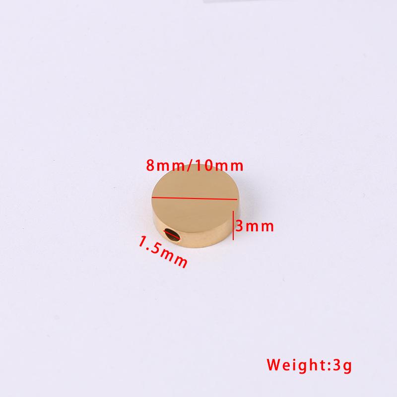 Stainless Steel Engravable Bracelet Spacer Beads - High Polish 8mm/10mm