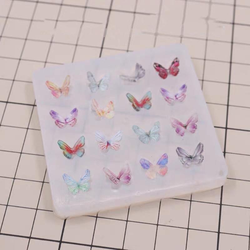 DIY Small for Butterfly Shape Hairpin Silicone Epoxy Mold DIY Keychain Pendant Jewelry Crafting Mould for Valentine Gift
