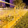 Funkelnde Stern Lichterketten: Romantische Outdoor-Eiszapfen-Wasserfall-Dekoration für Hochzeiten