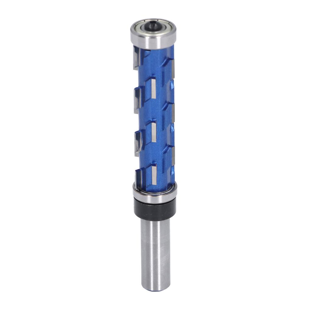 1/2in Shank Flush Trim Spiral Router Bit Tungsten Steel Alloy Double Bearing Router Bit 3/4in Cut Di