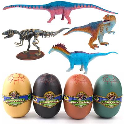 Heizi 4D puzzle Zaurus DX Dinosauří vejce Sada 4 vajíček Jurassic Excavation Egg Hračka se sestavením 3D puzzle Celkem 24 typů (Typ C)