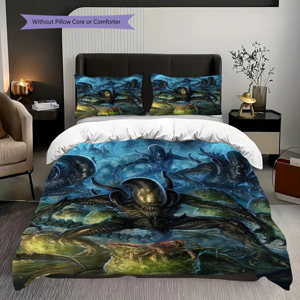 Alien Vs Predator Ultimate Battle Threepiece Set 1 Duvet Cover 2 Pillowcase Without Core Soft And Comfortable Christmas Birthday Gift