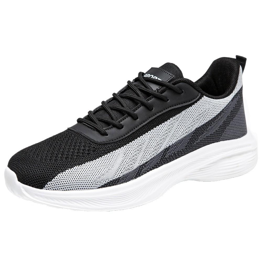 Large size men's shoes summer breathable fly-woven shoes lace-up running mesh casual shoes men's sports shoes men's shoes