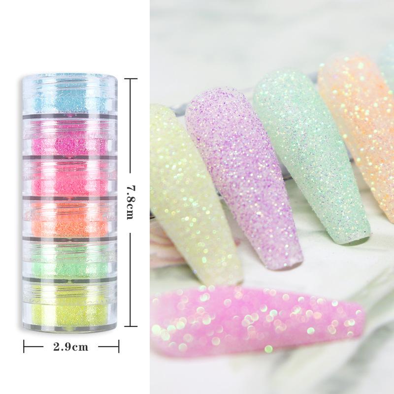 Connected Bottled Sparkling Colored Wool Powder Nail Shining Sweater Powder Sugar Powder Autumn/Winter Nail Shining Powder