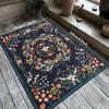 French Vintage Floral Pattern Carpet Light Luxury Rugs for Bedroom Home Non-slip Floor Mat Large Area Living Room Washable Rug