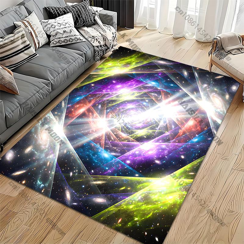 Cosmic Energy Vibrant Infinite Galaxies Carpet Yoga Living Room Room Decor Children's Crawling Mat Doormat Area Rug