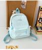 Small Fresh Literary Sense Girl Backpack Junior High School Students Solid Color Department Lightweight Versatile Schoolbag Large Capacity Backpack