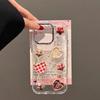 Niche plaid love applies to Samsung A16 mobile phone case S24 three-dimensional five-pointed star S25Ultra transparent Epoxy