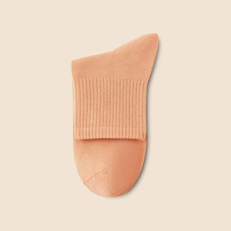 Pure Cotton Women's Mid-calf Socks for Autumn and Winter, All-cotton Boneless Sweat-absorbing Sports Cotton Socks for Women In Autumn