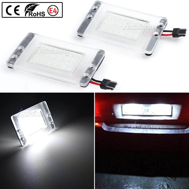 2pcs Car Tail White LED License Plate Number Light Led Auto Number Backlight Fit For Volvo V70 1997-2000