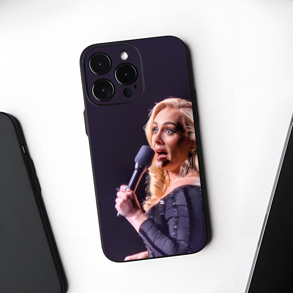Female Singer A-Adele A-Adkins Phone Case Black Soft For Iphone 16 15 14 13 11 12 Pro Max Xr X Xs 8 7 Plus