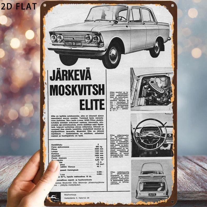 Retro Car Metal Tin Sign Vintage Garage Wall Decor