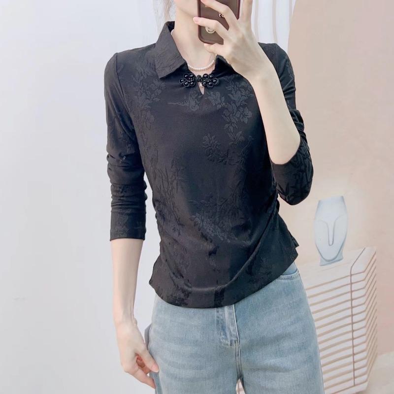 

Ранняя осень Новый бренд Counter Fashion Высокая эластичная пряжка на талии сбоку Пуловер Маленькая рубашка XL