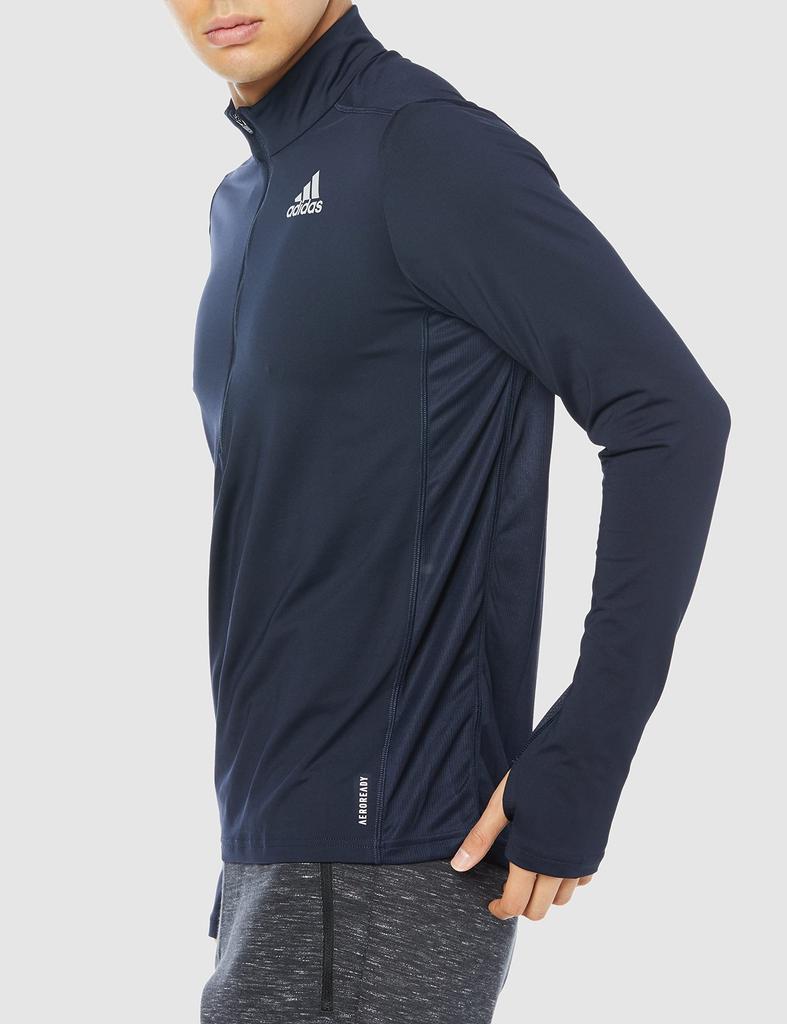 Adidas Running Long Sleeve Own the Run Zip Long Sleeve BL769 Legend Ink T-Shirt 1/2 T-Shirt Men's (HL5998) J/XO