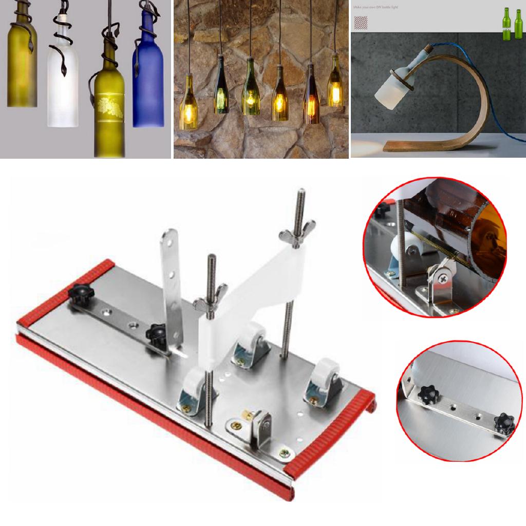 New 2-10mm Beer Wine Jar Accurate Cutting Machine DIY Recycle Cutting Tool Set Stainless Steel Smoothly Cutting Glass Bottle Cutter