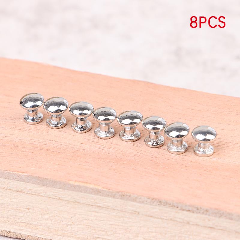 

8Pcs 1:12 Dollhouse Miniature Antique Bronze Cabinet Drawer Knob Furniture Hardware Handles Wardrobe Kitchen Pulls Furniture Plaything