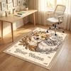 Cosmic Tree Theme Soft Crystal Velvet Rug Custom Name & Text Print Non Slip Floor Rug for Bedroom Living Room