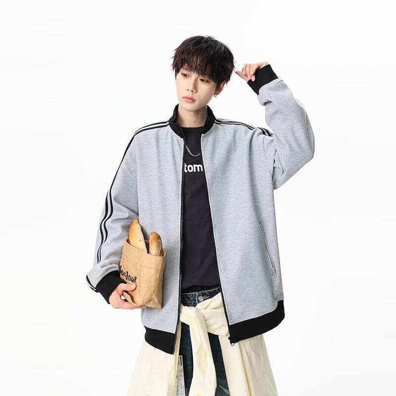 

ТОМ АДАМ Худи на молнии с колорблоком и полосками, воротник-стойка 3XL