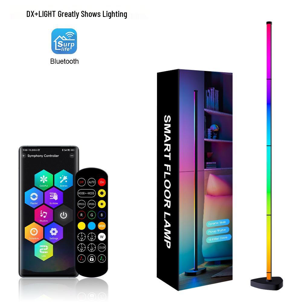 RGB Music-Sync Colorful Floor Lamp: Full Illumination Sound-Reactive Light for Bedroom & Living Room