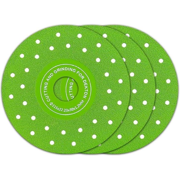 BASSJRT 3pcs 115mm Diamond Chamfered Saw Blades for Cutting and Grinding Tile 45 Degree Saw Blades Ultra-Thin Cutting Disc Hole Rock Plate Ceramic