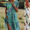Fashion Summer Spring Short Sleeve O-Neck Casual Dresses